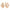 585 Rose Gold Glossy Dangle Flower Earrings - Golonzo -