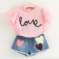 Summer Outfits Kids Clothing For Girls-Suits-Golonzo