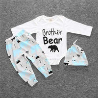 2018 baby boy clothes set - long-sleeved Romper + trousers + hat-baby and toddler outfits-Golonzo