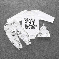 2018 baby boy clothes set - long-sleeved Romper + trousers + hat-baby and toddler outfits-Golonzo