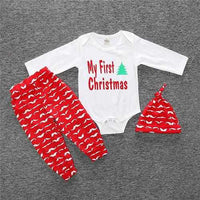 2018 baby boy clothes set - long-sleeved Romper + trousers + hat-baby and toddler outfits-Golonzo