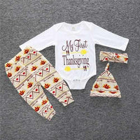 2018 baby boy clothes set - long-sleeved Romper + trousers + hat-baby and toddler outfits-Golonzo