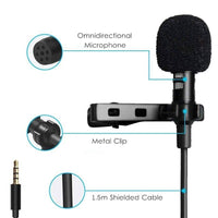 1.5m Mini Portable Lavalier Microphone - Golonzo -                                                                             