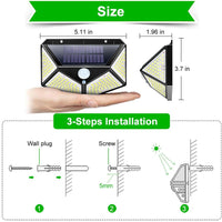 180/100 LED Solar Lamp - Waterproof Outdoor Solar Light with Motion Sensor - Golonzo -                                                                             