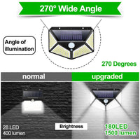 180/100 LED Solar Lamp - Waterproof Outdoor Solar Light with Motion Sensor - Golonzo -                                                                             