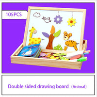 100+pcs Magnetic Wooden Animal Puzzle - Learning Education Toys - Golonzo -                                                                             