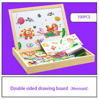 100+pcs Magnetic Wooden Animal Puzzle - Learning Education Toys - Golonzo -                                                                             