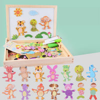 100+pcs Magnetic Wooden Animal Puzzle - Learning Education Toys - Golonzo -                                                                             