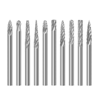 10pcs Metal Drawing Tungsten Carbide Milling Cutter Rotary Tool - Golonzo -                                                                             