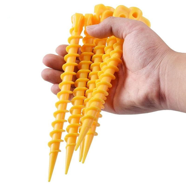 10pcs Nylon Screw Stake - Ultralight Camping Tent Pegs - Golonzo -                                                                             