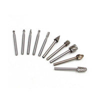 6/10pcs Titanium Dremel Routing Wood Rotary Milling Cutter Tools - Golonzo -                                                                             