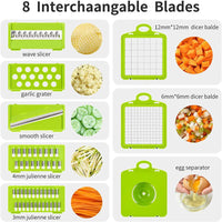 11 In 1 Vegetable&Fruit Mandoline Slicer - Golonzo -                                                                             