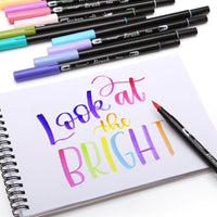 12PCs ABT Brush and Fine Tip Dual Brush Pen Art Markers - Golonzo -                                                                             
