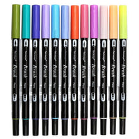 12PCs ABT Brush and Fine Tip Dual Brush Pen Art Markers - Golonzo -                                                                             