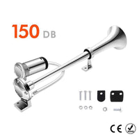 12V Car Air Horn Super Loud Universal 150DB Single Trumpet - Golonzo -                                                                             