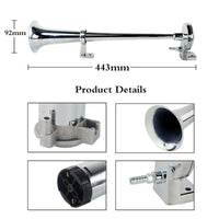 12V Car Air Horn Super Loud Universal 150DB Single Trumpet - Golonzo -                                                                             