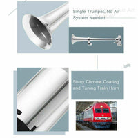 12V Car Air Horn Super Loud Universal 150DB Single Trumpet - Golonzo -                                                                             