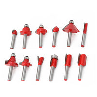 12pcs Shank Milling Cutter Router Bit Set - Engraving Wood Cutting Tools - Golonzo -                                                                             