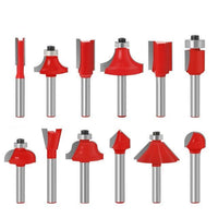 12pcs Shank Milling Cutter Router Bit Set - Engraving Wood Cutting Tools - Golonzo -                                                                             