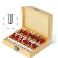 12pcs Shank Milling Cutter Router Bit Set - Engraving Wood Cutting Tools - Golonzo -                                                                             