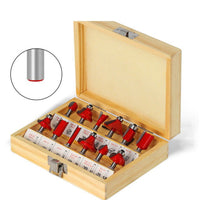 12pcs Shank Milling Cutter Router Bit Set - Engraving Wood Cutting Tools - Golonzo -                                                                             