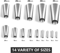 14Pcs Caulk Nozzle Applicator Caulking Finisher Stainless Steel - Golonzo -                                                                             