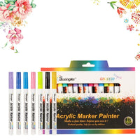 12/18 Colors 0.7mm Acrylic Paint Marker pen for Ceramic Rock Glass - Golonzo -                                                                             