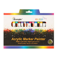 12/18 Colors 0.7mm Acrylic Paint Marker pen for Ceramic Rock Glass - Golonzo -                                                                             