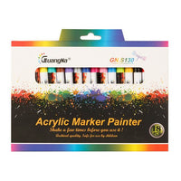 12/18 Colors 0.7mm Acrylic Paint Marker pen for Ceramic Rock Glass - Golonzo -                                                                             