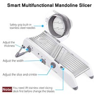 18 Types Adjustable Stainless Steel Mandoline Vegetable Slicer - Golonzo -                                                                             