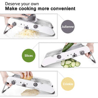 18 Types Adjustable Stainless Steel Mandoline Vegetable Slicer - Golonzo -                                                                             
