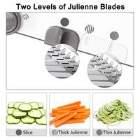18 Types Adjustable Stainless Steel Mandoline Vegetable Slicer - Golonzo -                                                                             