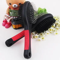 1PC Double Faced Pet Hair Brush with Plastic Handle - Golonzo -                                                                             