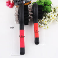 1PC Double Faced Pet Hair Brush with Plastic Handle - Golonzo -                                                                             