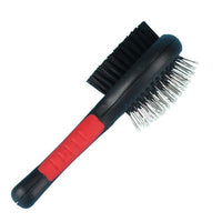 1PC Double Faced Pet Hair Brush with Plastic Handle - Golonzo -                                                                             