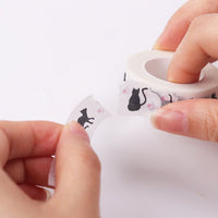 1PC New 15mm x 10m Cartoon Black Cat Japanese Paper Tapes - Golonzo -                                                                             