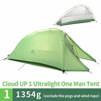1 Person Ultralight 20D Silicone Dome Tent - Double-layer Outdoor Camping  Tents - Golonzo -                                                                             
