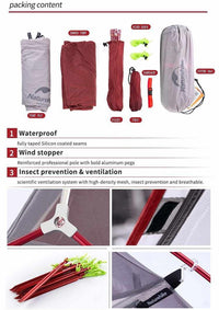 1 Person Ultralight 20D Silicone Dome Tent - Double-layer Outdoor Camping  Tents - Golonzo -                                                                             