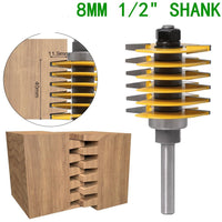 1pc Shank 2 Teeth Adjustable Finger Joint Router Bit - Golonzo -                                                                             