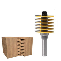 1pc Shank 2 Teeth Adjustable Finger Joint Router Bit - Golonzo -                                                                             