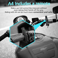 1pcs A4BT Bluetooth Motorcycle Helmet Intercom Headset with Remote Controller for 4 Riders - Golonzo -                                                                             