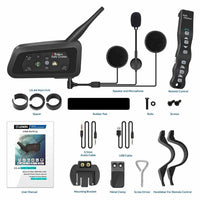 1pcs A4BT Bluetooth Motorcycle Helmet Intercom Headset with Remote Controller for 4 Riders - Golonzo -                                                                             