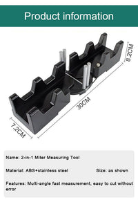 2-in-1 Mitre Measuring Cutting Tool 85 To 180 Degree Angle - Golonzo -                                                                             