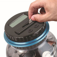 2.5L Electronic Piggy Bank - Digital LCD Coin Counter Jar - Golonzo -                                                                             