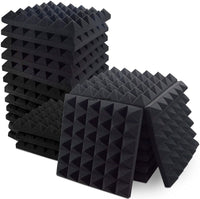 12/24pcs 300x300x50mm Studio Acoustic Pyramid Foam Soundproof - Golonzo -                                                                             