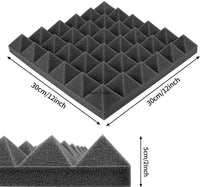 12/24pcs 300x300x50mm Studio Acoustic Pyramid Foam Soundproof - Golonzo -                                                                             