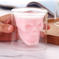 25-250ml Double glass cup Transparent skull - Golonzo -                                                                             