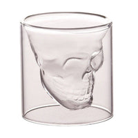 25-250ml Double glass cup Transparent skull - Golonzo -                                                                             