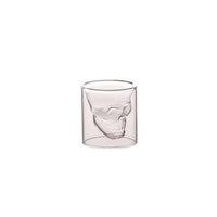 25-250ml Double glass cup Transparent skull - Golonzo -                                                                             