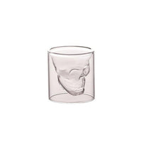 25-250ml Double glass cup Transparent skull - Golonzo -                                                                             
